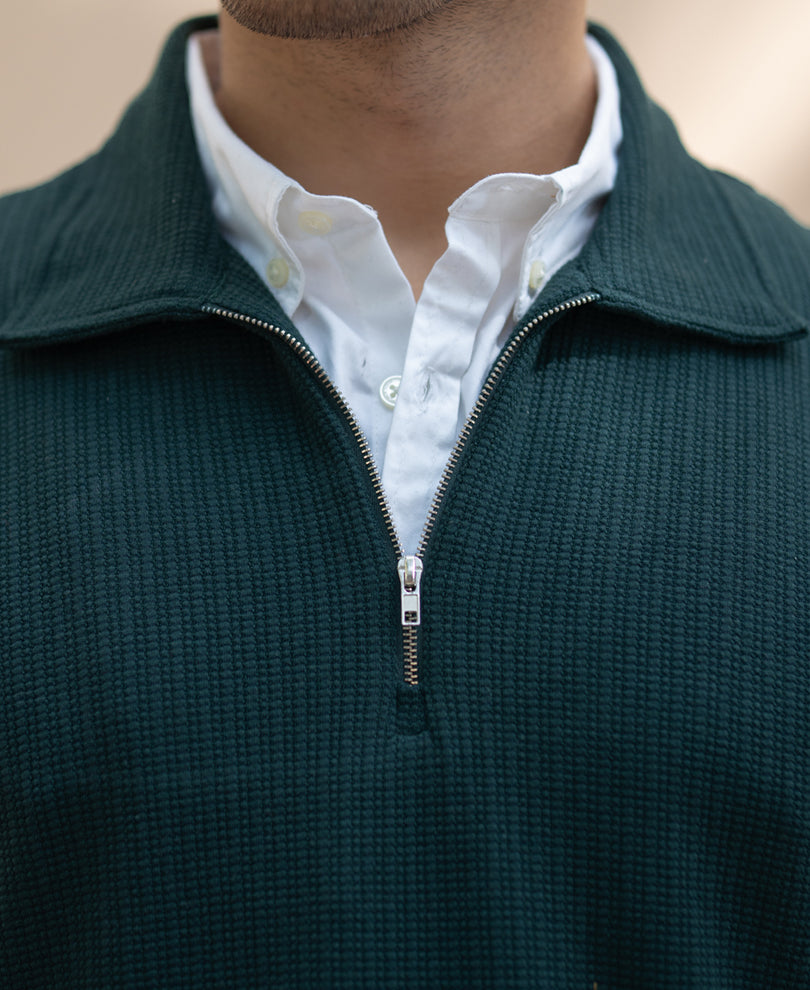 Pine Green Contrast Collar Polo T-Shirt.