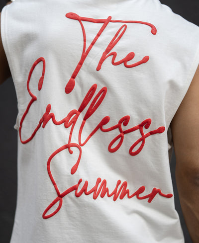 Off White Slogan Print Vest