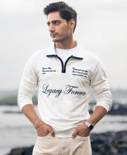 Off-White Contrast Embroidery Sweatshirt