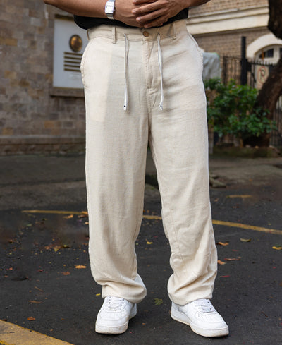 Natural Structure Linen Trouser
