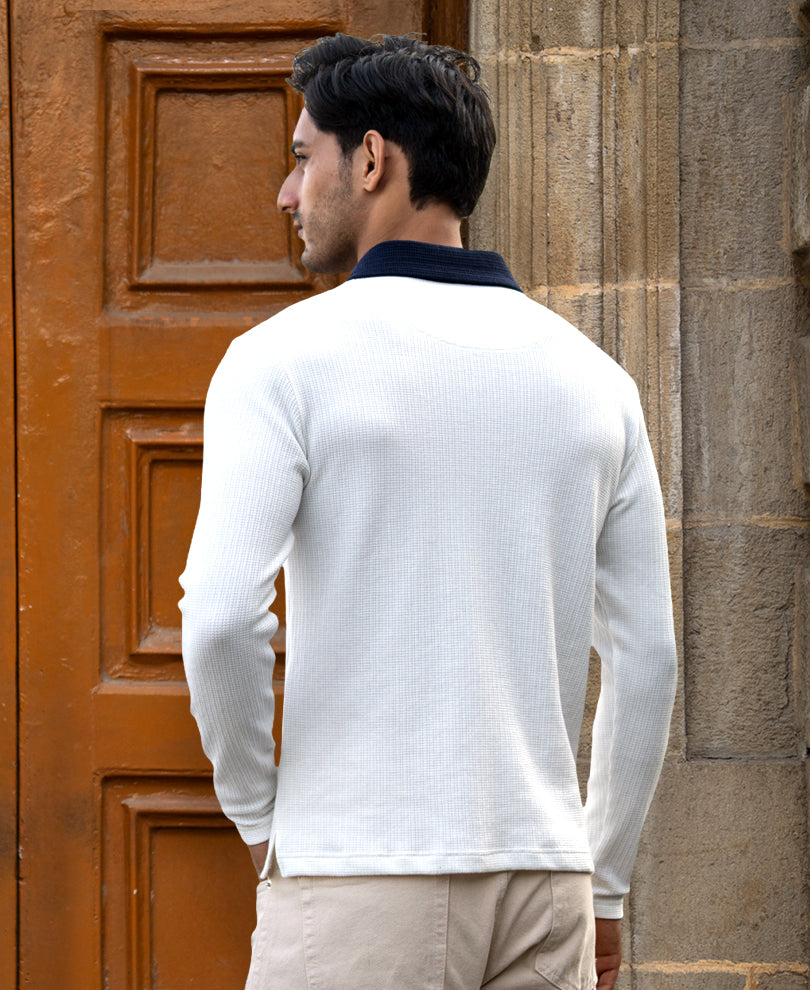 Off-White Drawstring Polo T-Shirt