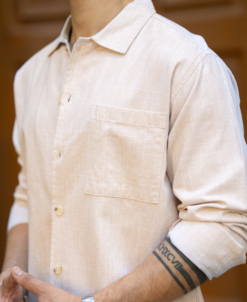 Beige Linen Lightweight Co-Ord Set.