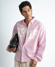 Pink Stripe Printed Shirt 100% Cotton