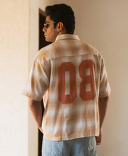 Beige Structured Checks Shirt