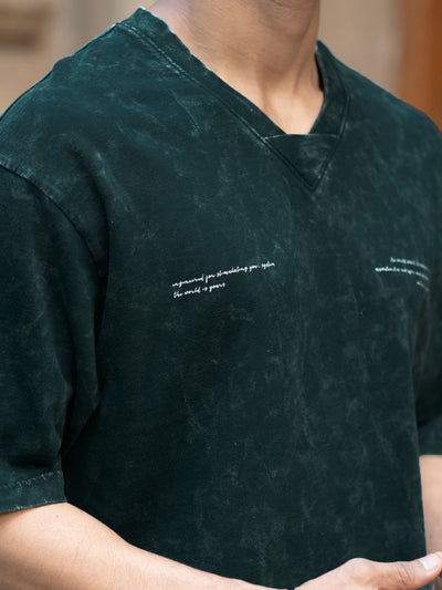 T-Shirt Oversize Fit Half Sleeve V Neck