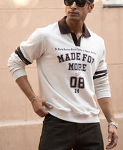 Grey Melange Printed Sweatshirt