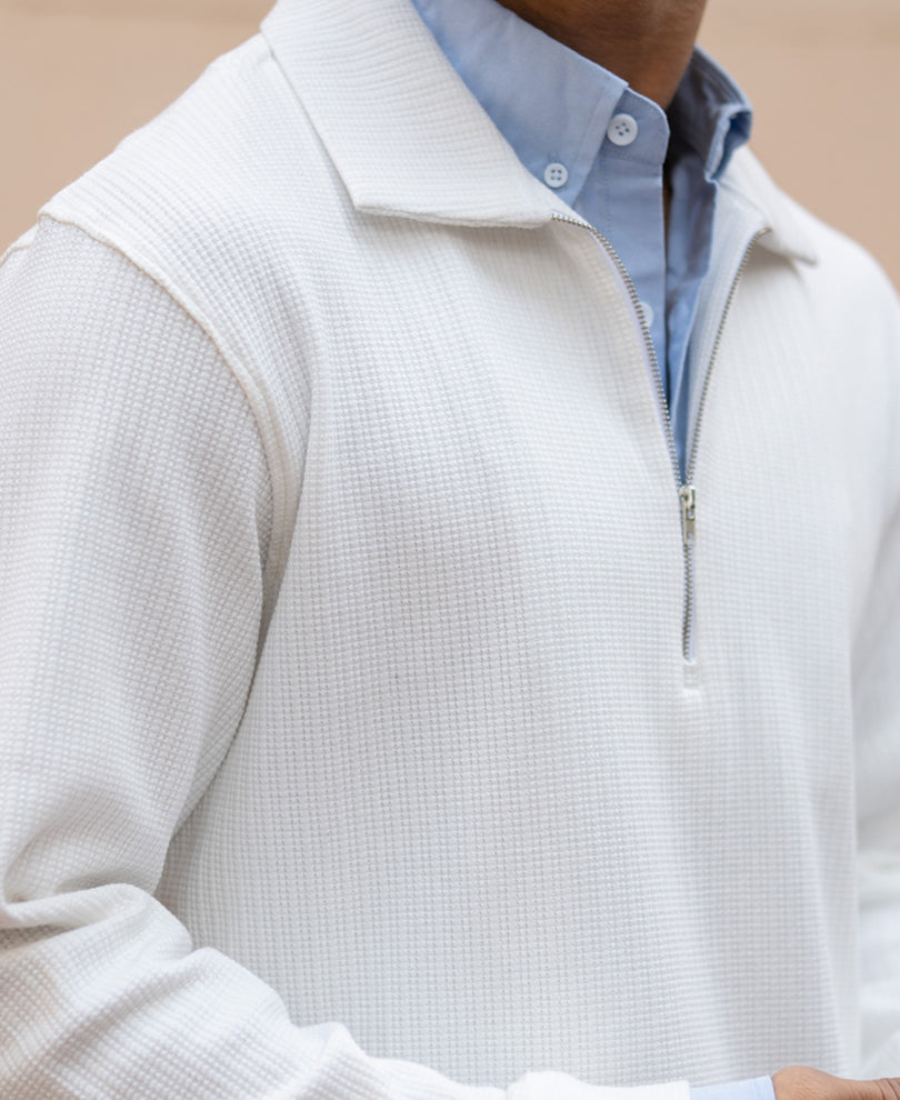 Offwhite Contrast Polo T-Shirt