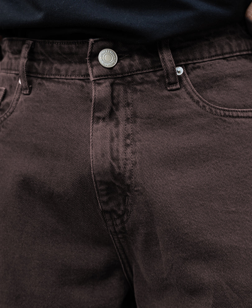 Charcoal Washed Baggy Jeans.