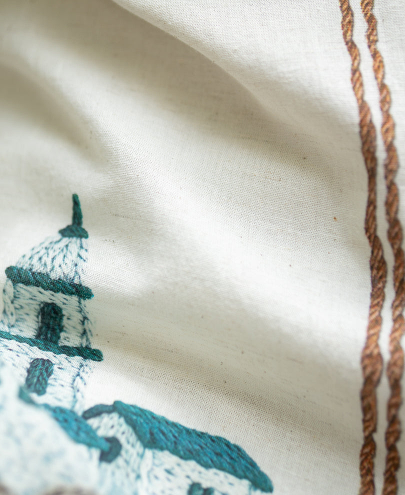 Linen Saint Tropez Print Shirt 100% Cotton