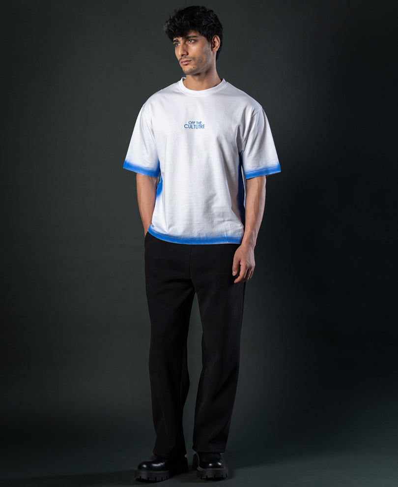 White Sprayed Oversize T-Shirt