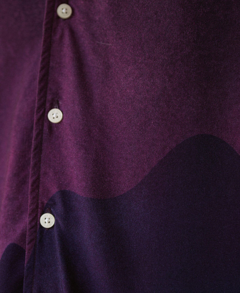 Purple Abstract Print Shirt.