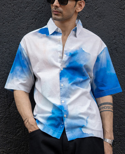 Blue Tie Dye Print shirt