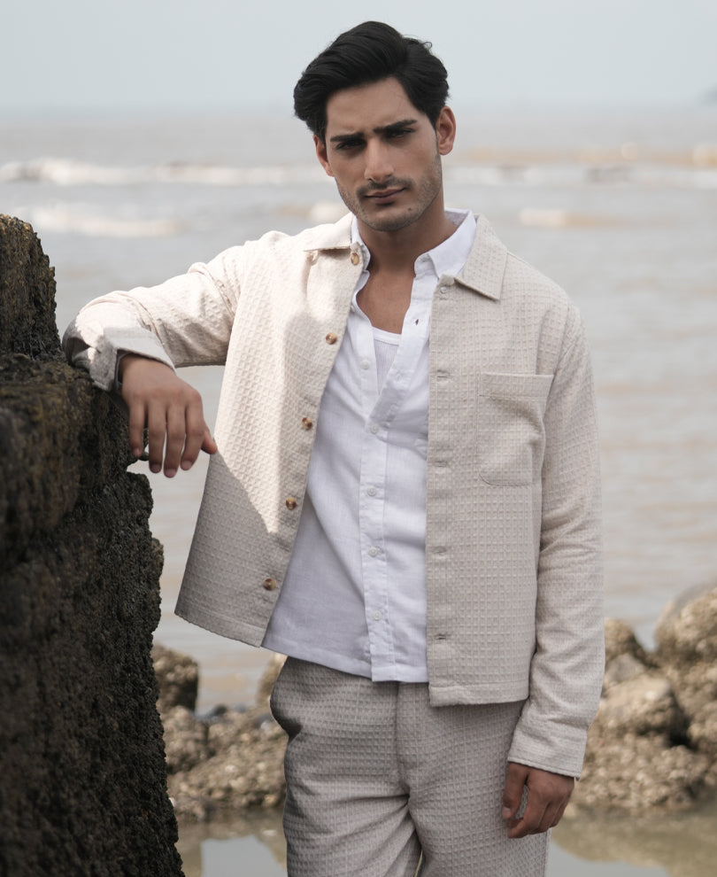 Cream Structured Co-ord Set