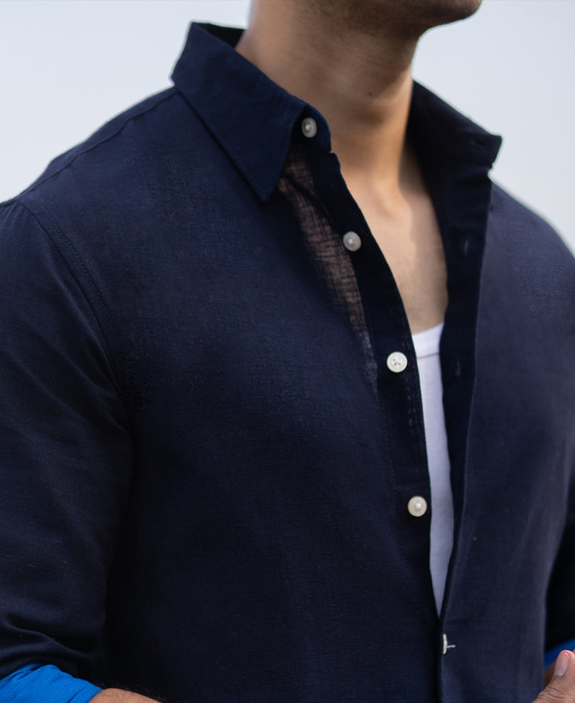 Navy And Royal Ombre Shirt