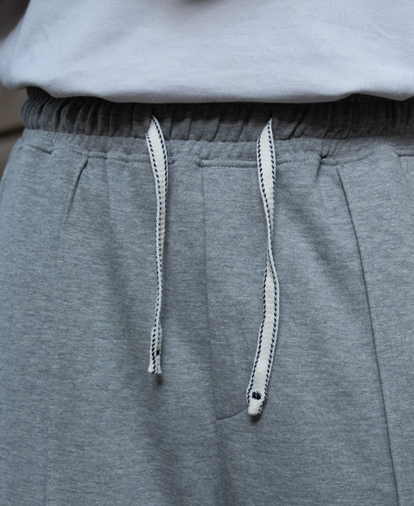 Grey Melange Baggy Trackpants
