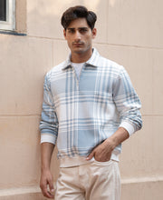 Grey Sky Checks Sweatshirt