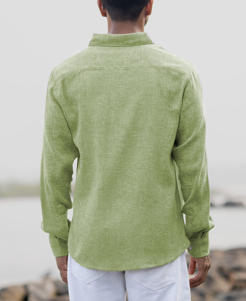 Green Structured Shirt