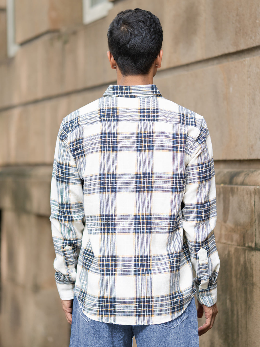 Multicolour Structured Checks Button Down Shirt
