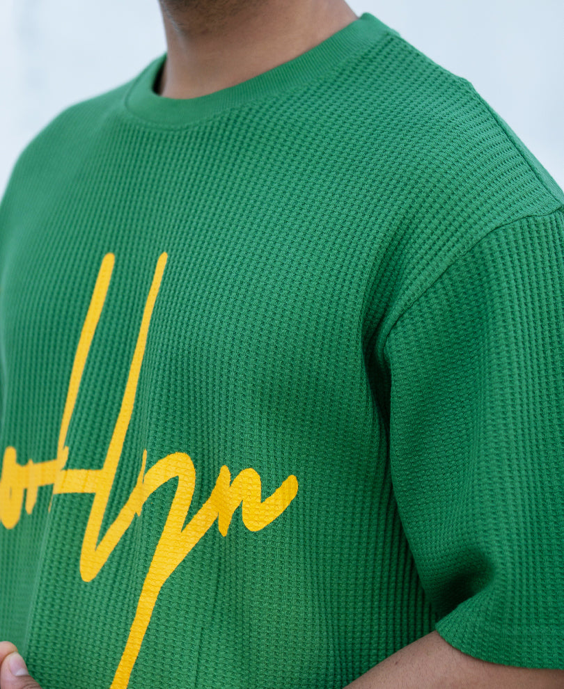 Green Structured Ombre T-Shirt.