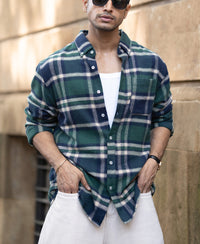 Green Checks Buttondown Shirt