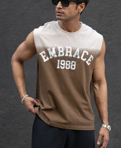 Brown Ombre Graphic Sando