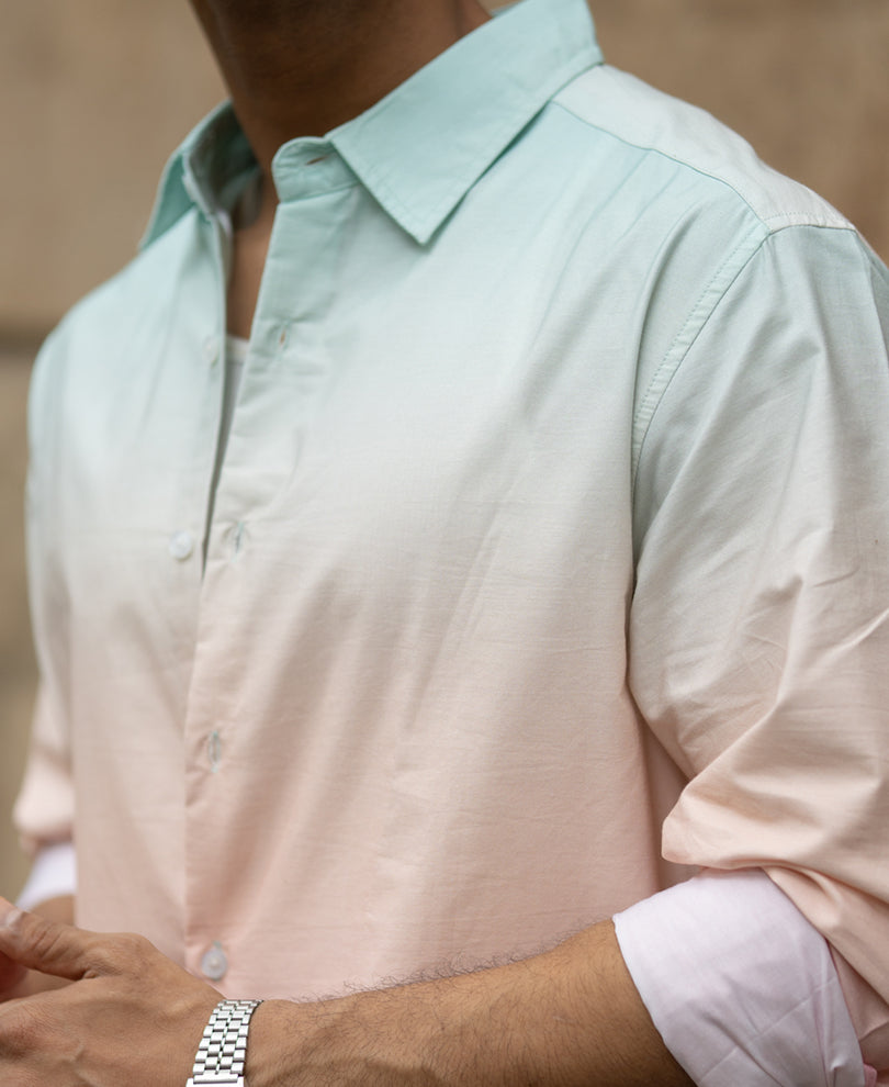 Green & Pink Ombre Shirt.