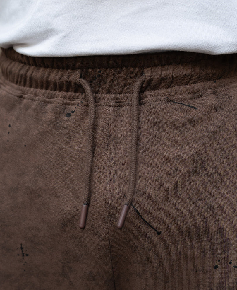 Brown Printed Baggy Fit Trackpant.