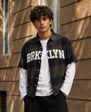Olive Printed Checks Shirt