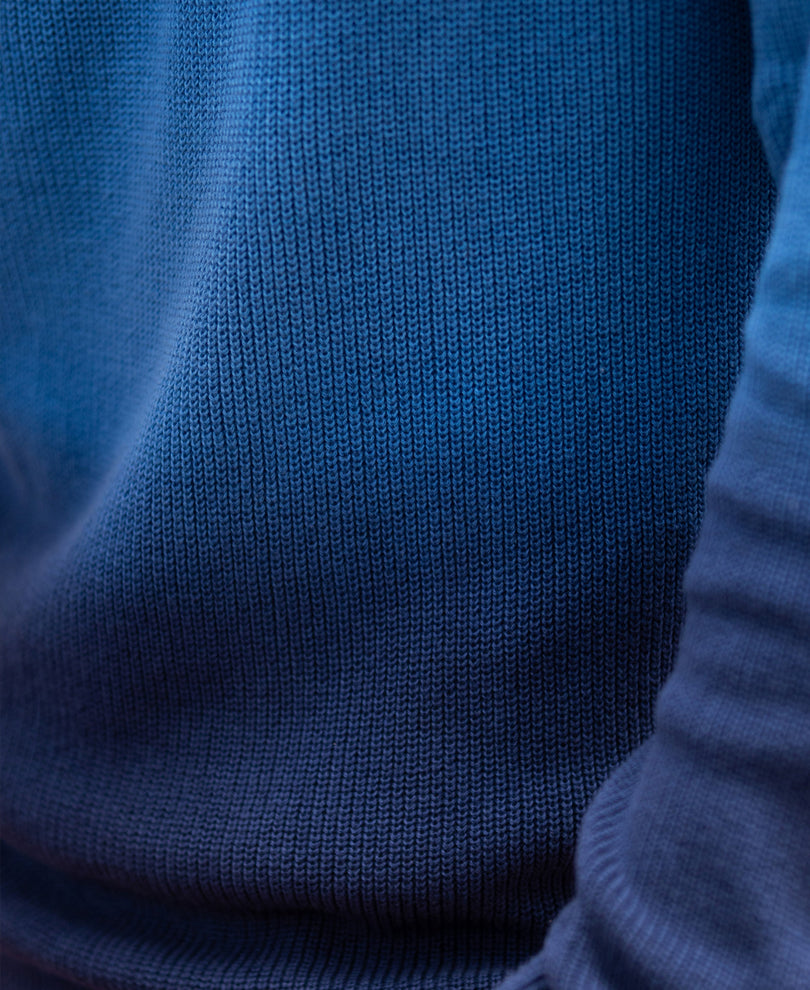 Blue Ombre Cotton Sweater