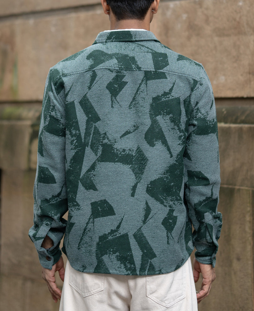 Green Jacquard Overshirt