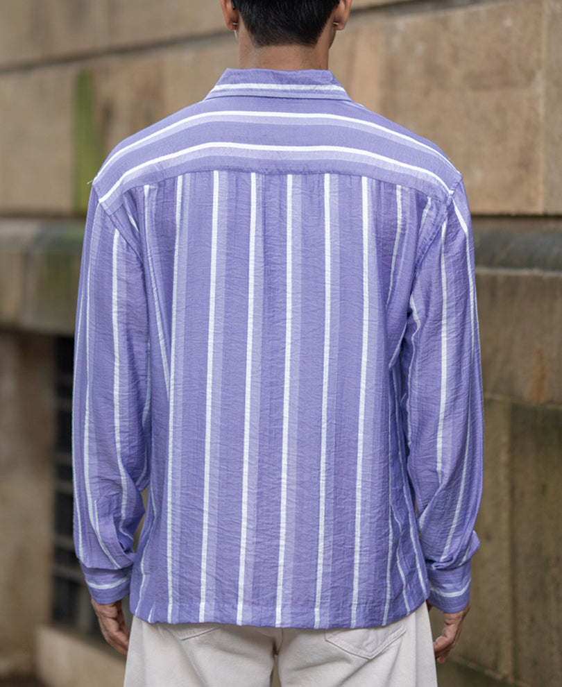 Lavender Stripe Print Shirt