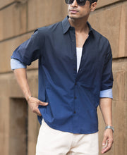 Dark Navy Ombre Print Shirt