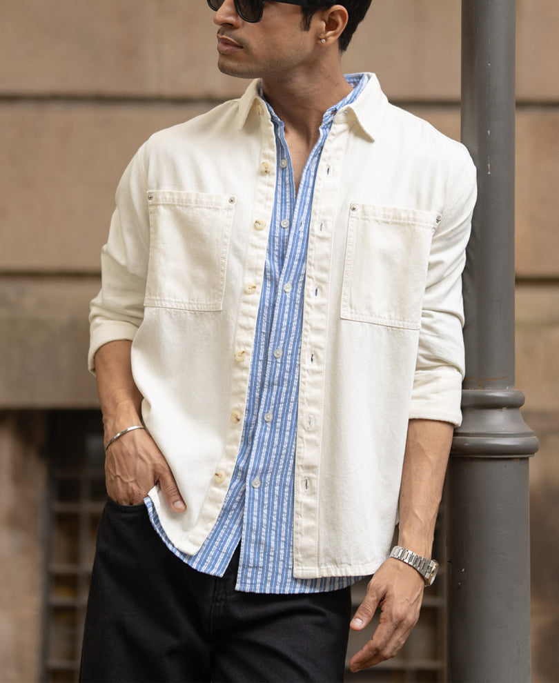 Off-White Structured Shirt With Pockets