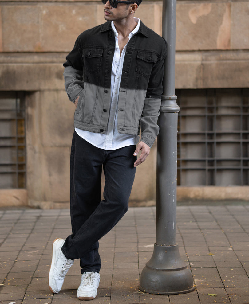 Black Ombre Denim Jacket