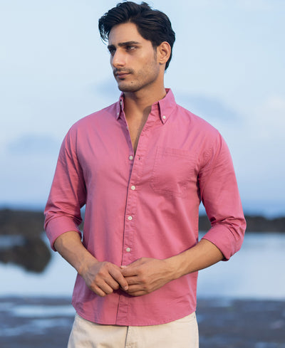 Rogue Pink Structured Buttondown Shirt
