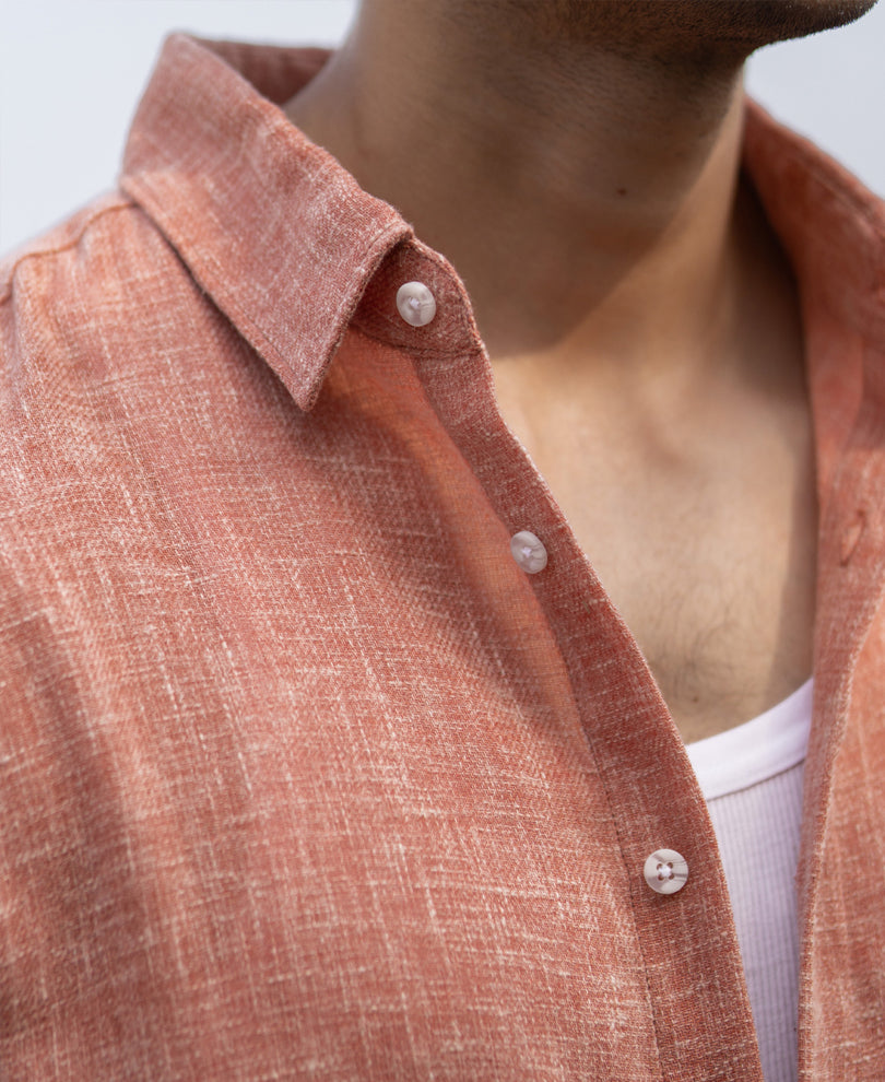 Peach Structured Shirt