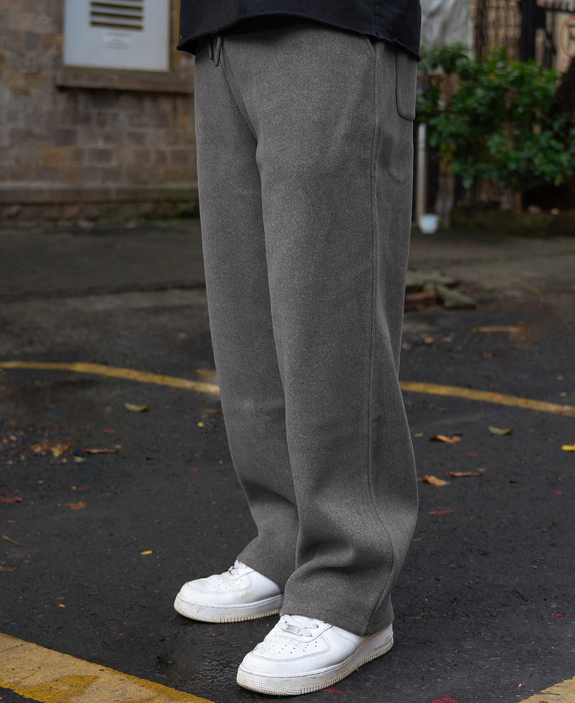 Dark Grey Melange Baggy Trackpant
