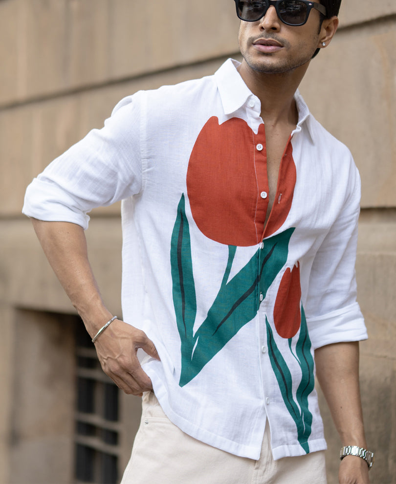 Tulip Print Lightweight Shirt