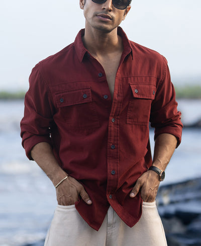 Brick Structure Cargo Overshirt