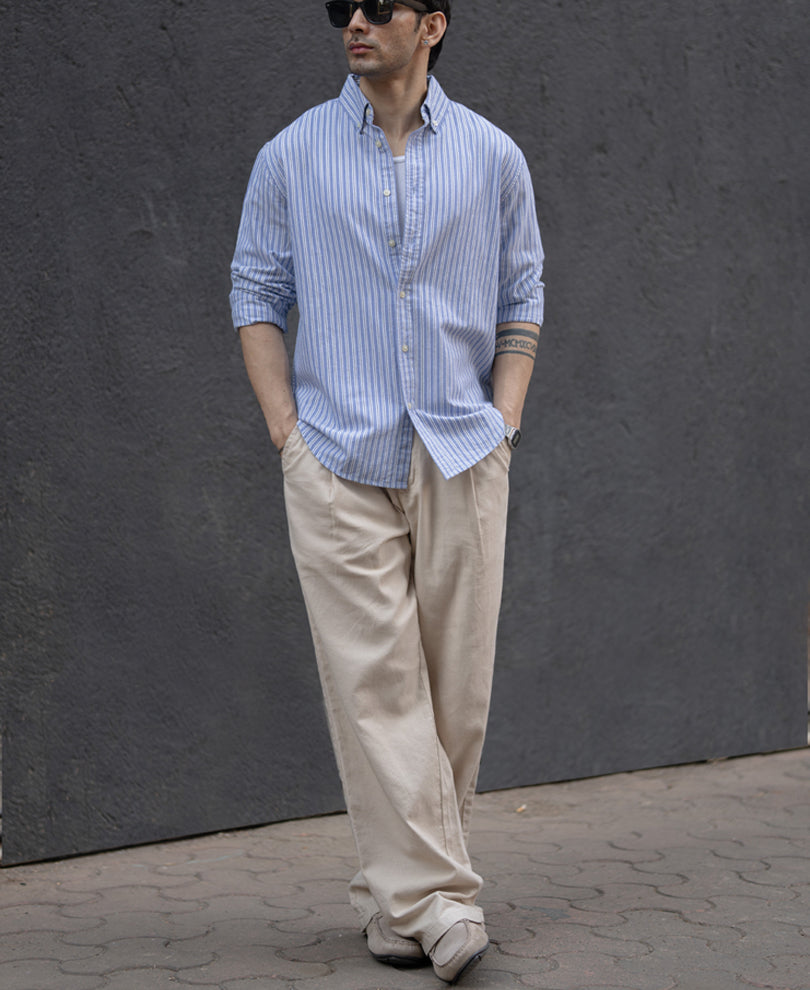 Blue Oxford Stripe Buttondown Shirt