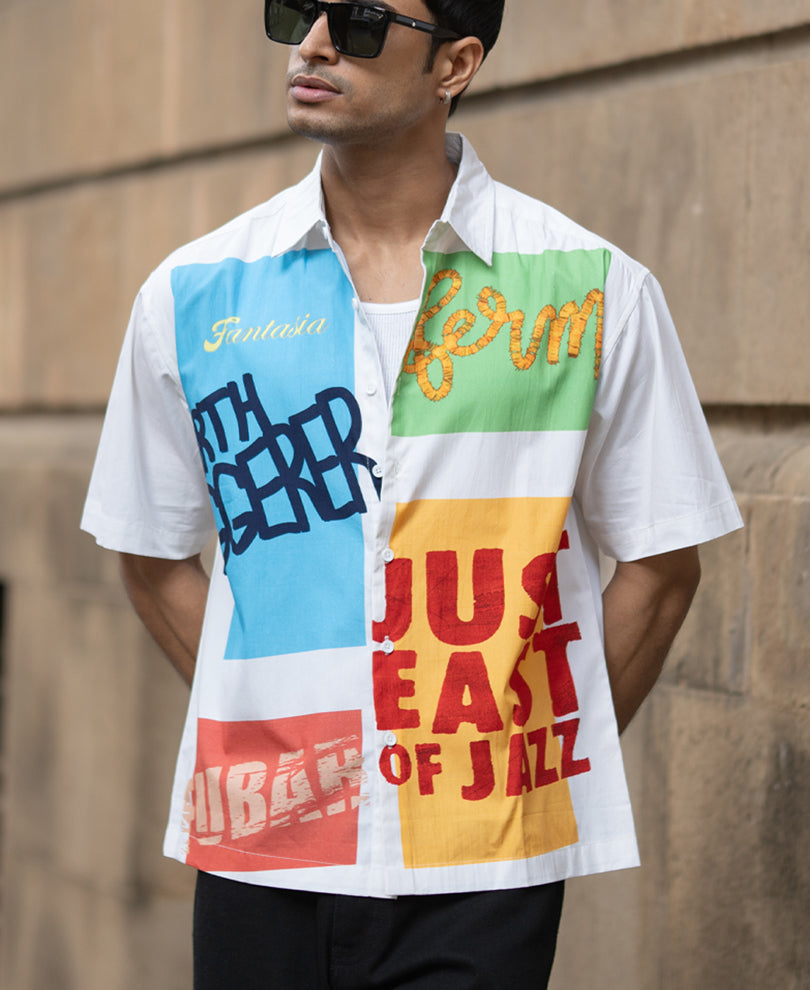 Off White Lightweight Graphic Shirt.