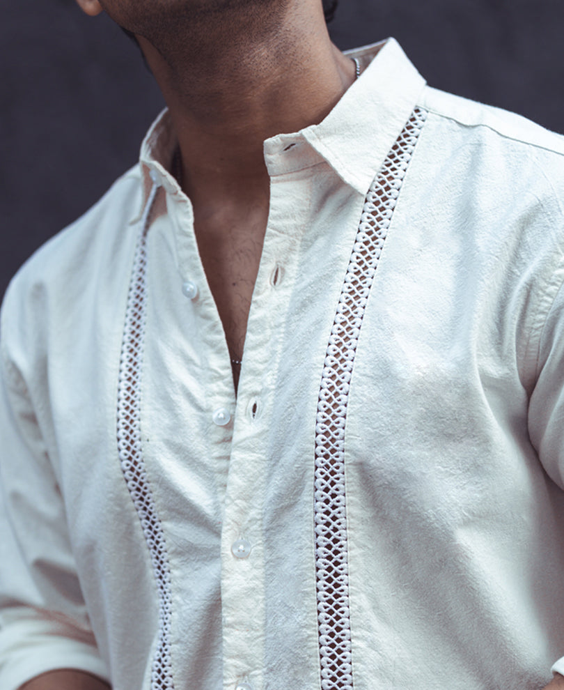 Off White Full Sleeves Shirt