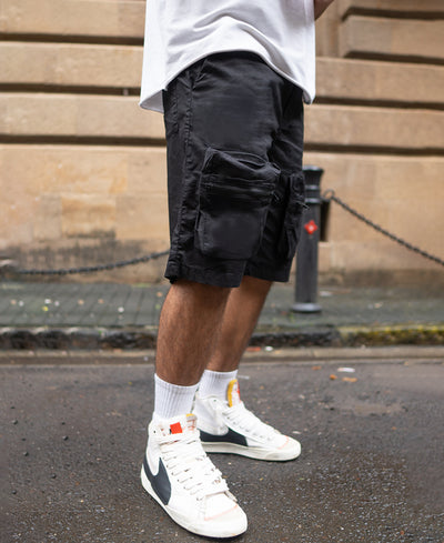 Black Baggy Fit With Pockets Shorts