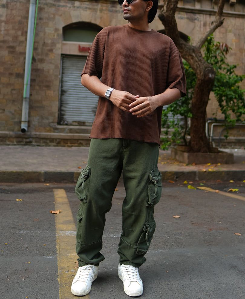Green Baggy Fit Side Pocket Denim Jeans