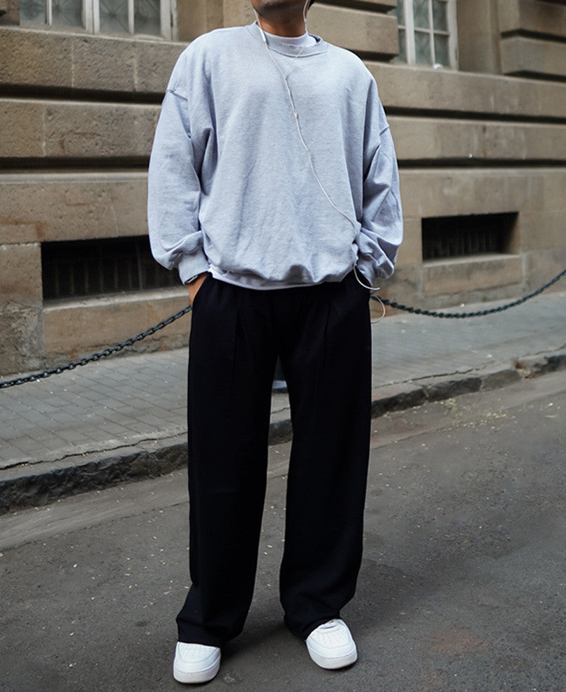 Black Baggy Fit Track Pant
