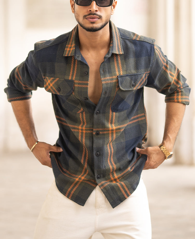 Multicolour Checked Regular Fit Full Sleeves Shirt