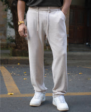 Light Beige Corduroy Regular Fit Track Pant