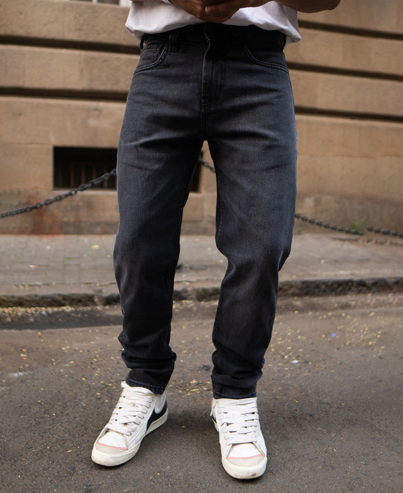 Grey Regular Fit Denim Jeans