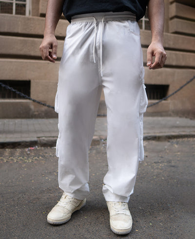 White Technical Cargo Pant