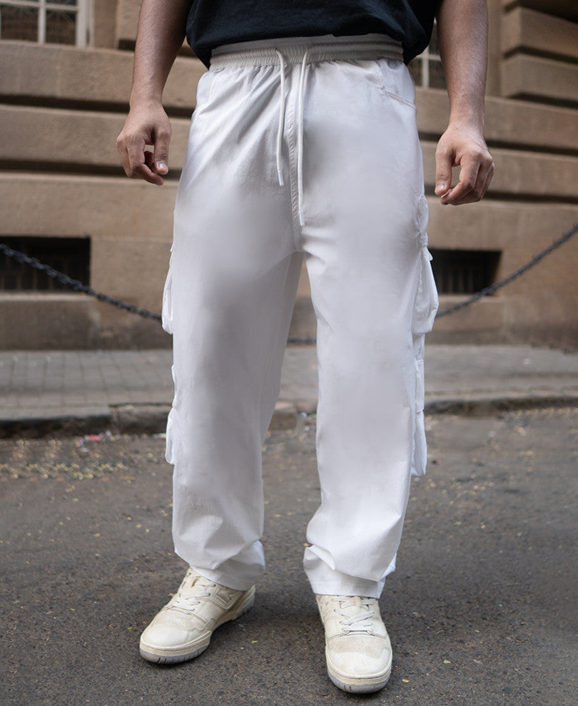 White Technical Cargo Pant